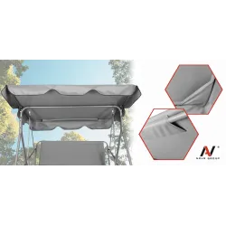 Daszek do Huśtawki Ogrodowej Dach Materiał Wodoodporny 188x110cm UV Mocny