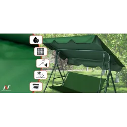 Daszek do Huśtawki Ogrodowej Dach Materiał Wodoodporny 166x112cm UV Mocny