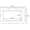 Daszek do Huśtawki Ogrodowej Dach Materiał Wodoodporny 188x110cm UV Mocny