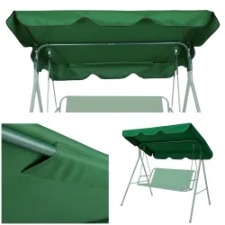 Daszek do Huśtawki Ogrodowej Dach Materiał Wodoodporny 200x120cm UV Mocny