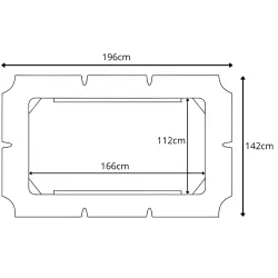 Daszek do Huśtawki Ogrodowej Dach Materiał Wodoodporny 166x112cm UV Mocny