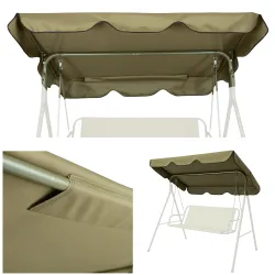 Daszek do Huśtawki Ogrodowej Dach Materiał Wodoodporny 230x120cm UV Mocny