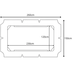 Daszek do Huśtawki Ogrodowej Dach Materiał Wodoodporny 230x120cm UV Mocny