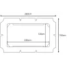 Daszek do Huśtawki Ogrodowej Dach Materiał Wodoodporny 230x120cm UV Mocny