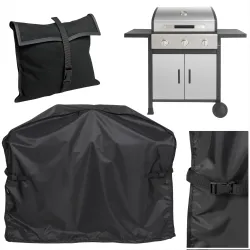 Pokrowiec Ochronny na Grill Gazowy Wodoodporny UV Ogrodowy 135x52x101 Pasy