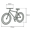 Pokrowiec na Rower z Etui Klamra Ściągacz L 160 - 175 cm UV Oddychający Zima Lato Mocny