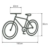 Pokrowiec na Rower z Etui Klamra Ściągacz M 145 - 160 cm UV Oddychający Zima Lato Mocny