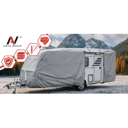 Pokrowiec na Przyczepę Kempingową Kemping Szyty na Miarę 4-Warstwy Pasy