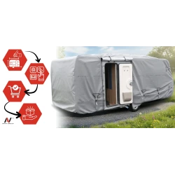 Pokrowiec na Przyczepę Kempingową Kemping Szyty na Miarę 4-Warstwy Pasy