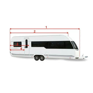 Pokrowiec na Przyczepę Kempingową Kemping Szyty na Miarę 4-Warstwy Pasy