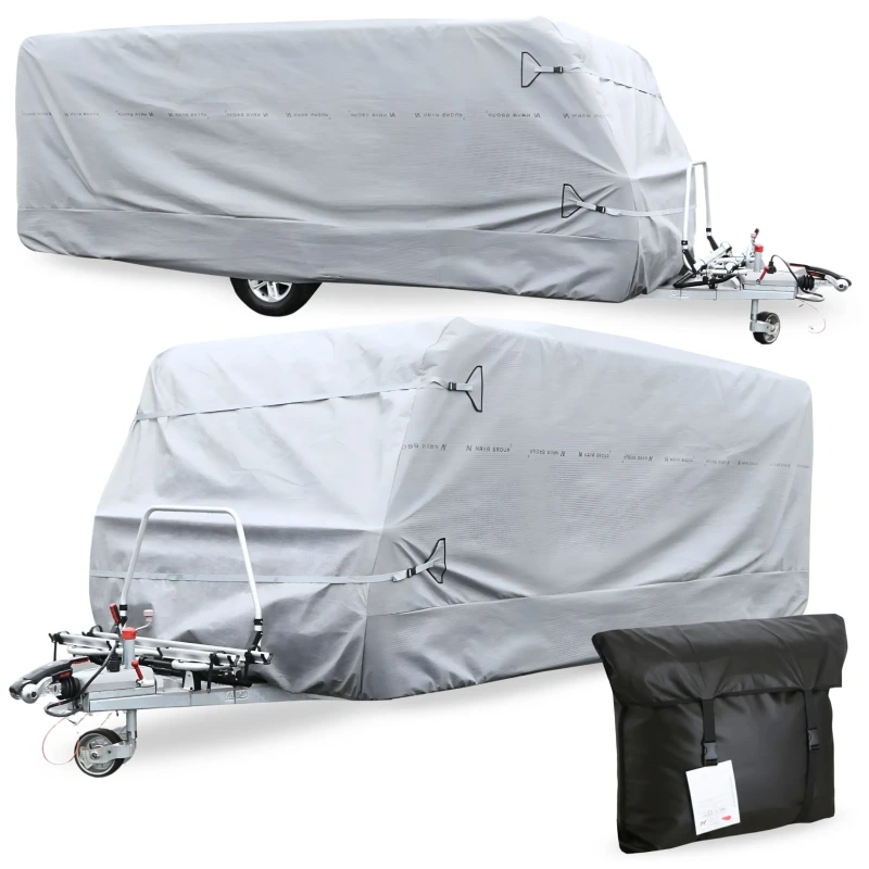 Pokrowiec na Przyczepę Kempingowa 380-410 Kemping Plandeka 4-warstwy UV