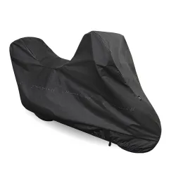 Pokrowiec na Motocykl z Kufrem M 225x120 Plandeka Motor Ściągacz UV Czarny