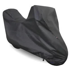 Pokrowiec na Motocykl z Kufrem M 225x120 Plandeka Motor Ściągacz UV Czarny