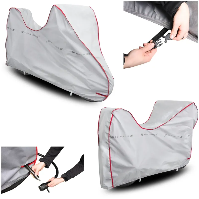 Pokrowiec na Motocykl z Kufrem M 225x120 Wodoodporny Motor UV Practic PAS