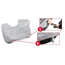 Pokrowiec na Motocykl z Kufrem M 225x120 Plandeka Motor Ściągacz UV