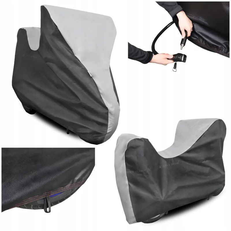 Pokrowiec na Motocykl z Kufrem M 225x120 Wodoodporny Motor UV Multi PAS
