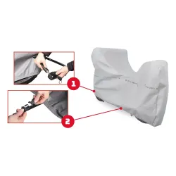 Pokrowiec na Motocykl z Kufrem M 225x120 MIĘKKI Motor Klamra Exclusive