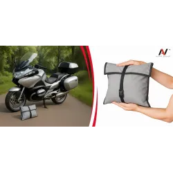 Pokrowiec na Motocykl z Kufrem M 225x120 MIĘKKI Motor Klamra Exclusive