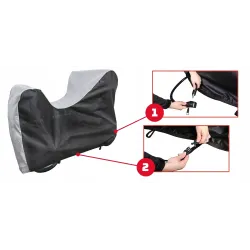 Pokrowiec na Motocykl z Kufrem M 225x120 Wodoodporny Motor UV Multi PAS