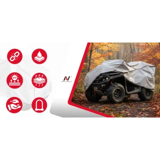 Pokrowiec na Quad z Kufrem M 170-200cm Plandeka Wodoodporny UV Practic