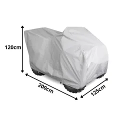 Pokrowiec na Quad z Kufrem M 170-200 Plandeka Ochrona UV Classic Szary