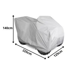 Pokrowiec na Quad z Kufrem L 200-225 Plandeka Ochrona UV Classic Szary