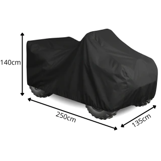 Pokrowiec na Quad XL 225-250cm Plandeka Ochrona UV Classic Czarny