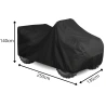 Pokrowiec na Quad XL 225-250cm Plandeka Ochrona UV Classic Czarny