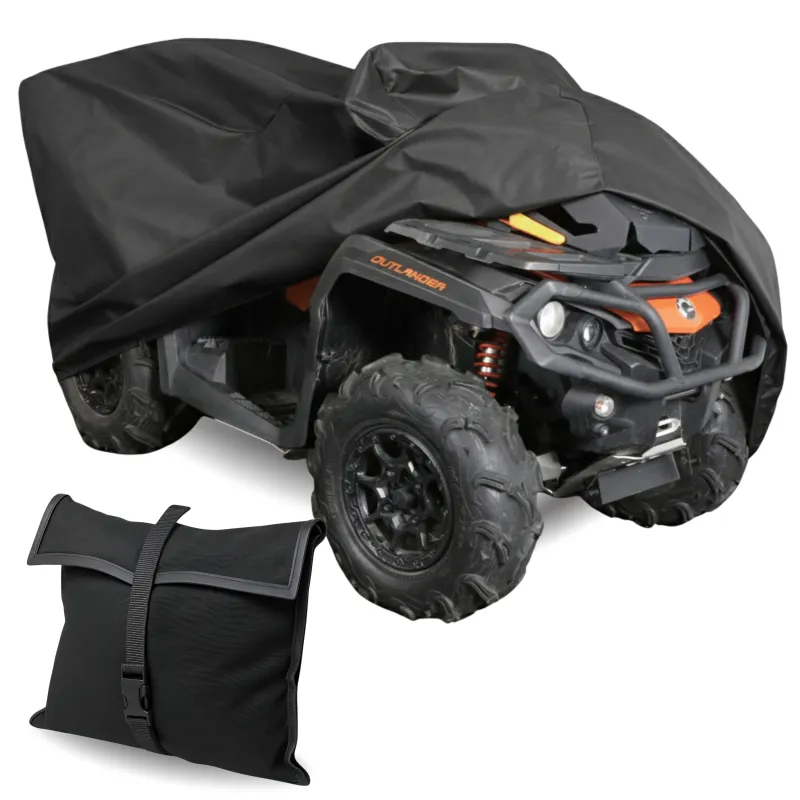 Pokrowiec na Quad z Kufrem L 200-225cm Plandeka Ochrona UV Classic Czarny