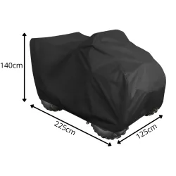 Pokrowiec na Quad z Kufrem L 200-225cm Plandeka Ochrona UV Classic Czarny