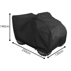 Pokrowiec na Quad z Kufrem XL 225-250cm Plandeka Ochrona UV Classic Czarny
