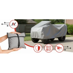 Pokrowiec na Quad z Kufrem L 200-225cm Plandeka Miękki Ochrona UV Exclusive