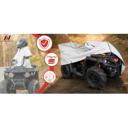 Pokrowiec na Quad z Kufrem M 170-200cm Plandeka Transportowy Mocny Solid