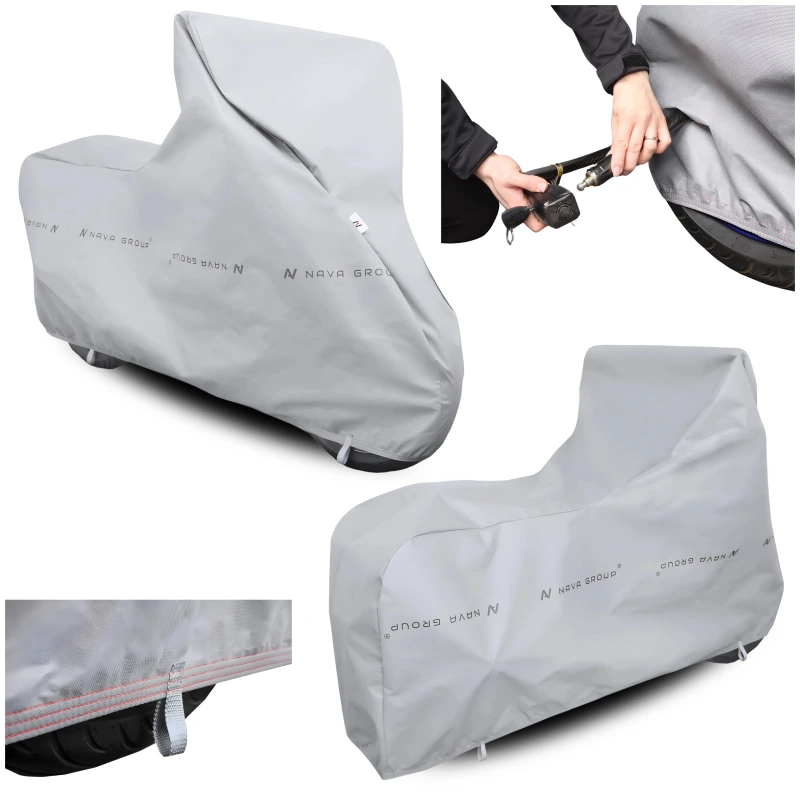 Pokrowiec na Motocykl XL 240x127 Plandeka Motor Ściągacz Ochrona UV