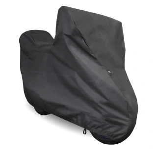 Pokrowiec na Motocykl z Kufrem XL 265x127 Plandeka Motor Ściągacz UV Czarny