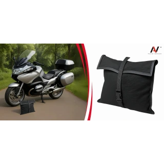 Pokrowiec na Motocykl z Kufrem 2XL 290x135 Plandeka Motor Ściągacz Czarny
