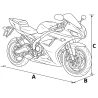 Pokrowiec na Motocykl 2XL 265x135 Plandeka Motor Ściągacz Ochrona UV Czarny