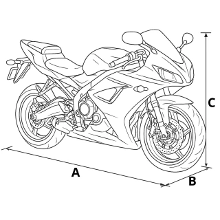 Pokrowiec na Motocykl XL 240x127 Plandeka Motor Ściągacz Ochrona UV Czarny