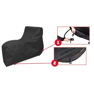 Pokrowiec na Motocykl XL 240x127 Plandeka Motor Ściągacz Ochrona UV Czarny
