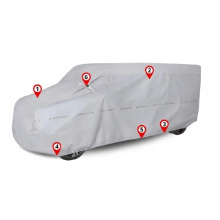 Pokrowiec przeciwgradowy 14mm S2 hatchback 355-380cm + pas - NAVA GROUP